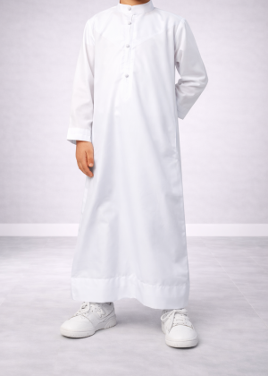 Emirati Qamis for Boys “Heritage” White